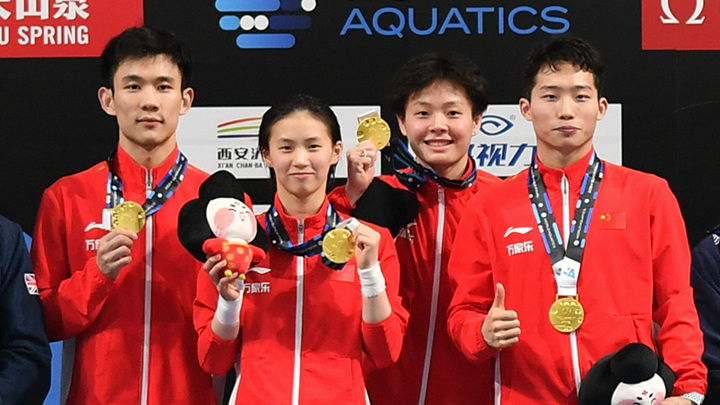 跳水世界杯总决赛：中国队夺得混合团体冠军