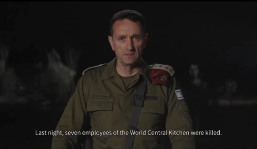 慈善机关成员身亡引生机，以色列邦防军总商议长正在视频声明中道歉