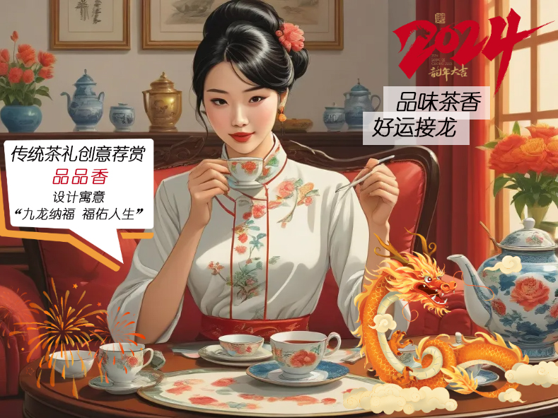 【品味茶香2024好运接龙】春节茶礼与新茶饮龙年创意荐赏(图3)