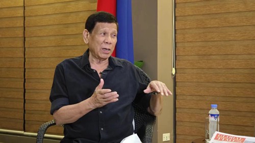 杜特尔特接受《环球时报》专访，直言南海风浪再起，让他感到伤心