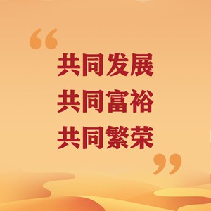 “共同发展、共同富裕、共同繁荣”