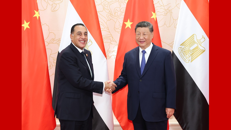习近平会见埃及总理马德布利