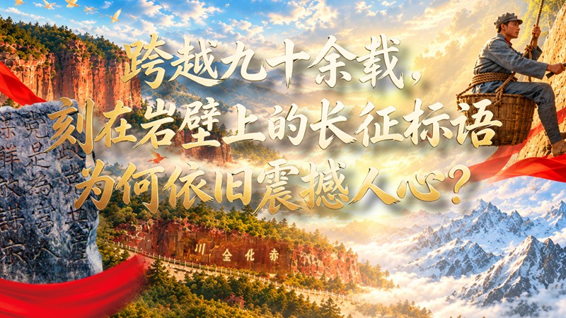 跨越九十余载，刻在岩壁上的长征标语为何依旧震撼人心？