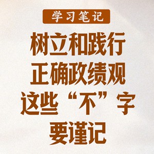 学习笔记丨树立和践行正确政绩观，这些“不”字要谨记