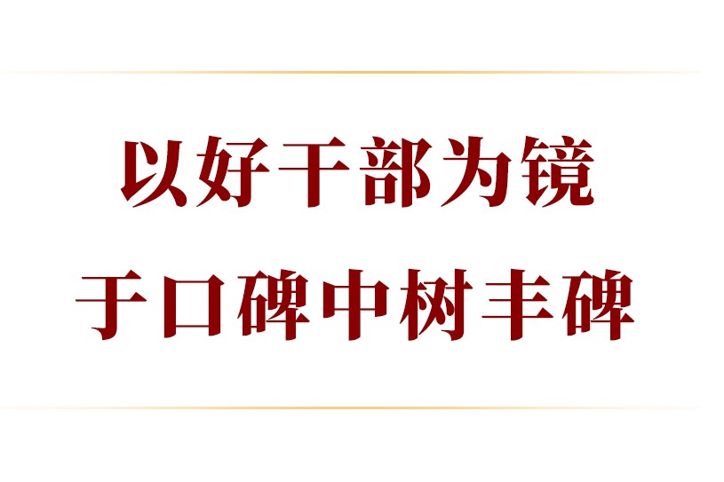 学习手记｜以好干部为镜，于口碑中树丰碑