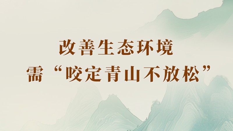 学习手记｜改善生态环境需“咬定青山不放松”