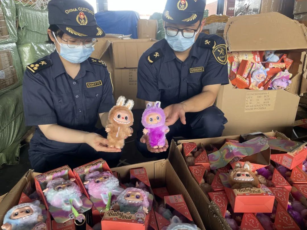 Labubu？不，是“假布布”，广州海关：查获880个出口“假布布”插图1