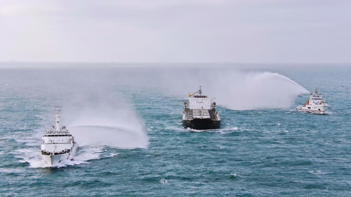福建海事开展台湾海峡中部海域专项执法暨人命救助演练行动