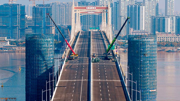 浙江瑞安：永宁大桥建设如火如荼