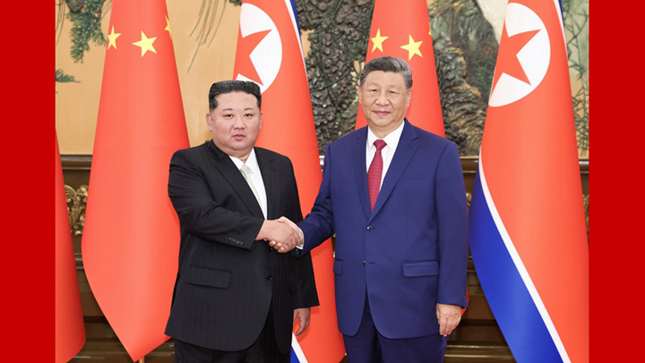 习近平同朝鲜劳动党总书记、国务委员长金正恩会谈