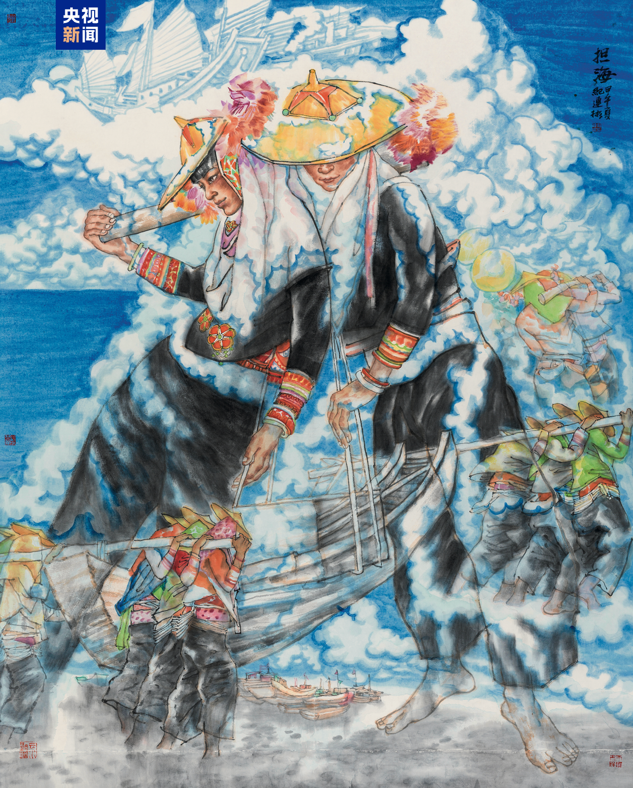 云中锦书丨中美艺术家共绘锦绣中国“世界十字路口”绽放中国之美