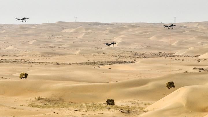 内蒙古阿拉善盟：2026年防沙治沙工程开工