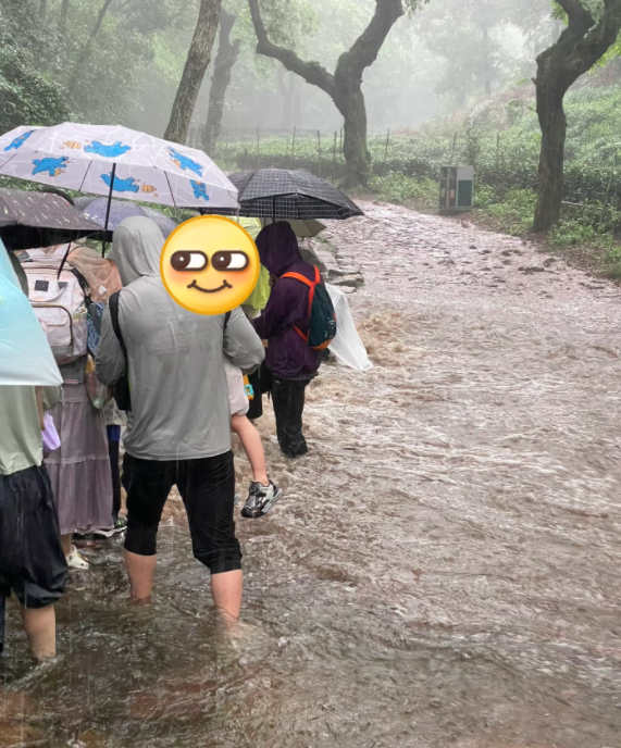 险！水涨太快！九溪最后一批游客脱困！多亏这根绳子！多部门发布紧急提醒插图1