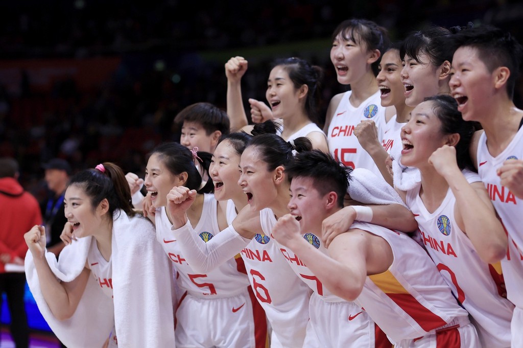 中国女篮击败法国女篮，晋级世界杯四强。图源：IC Photo