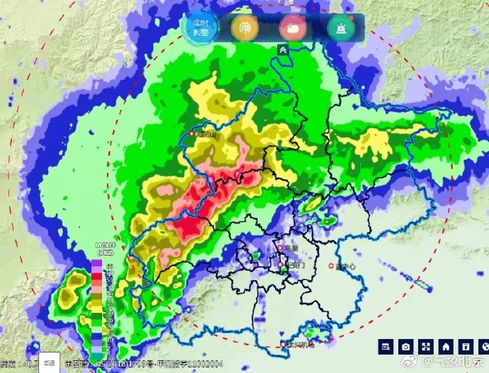 北京发冰雹黄色预警！雷雨即将影响城区，雨强较大，伴有七八级大风