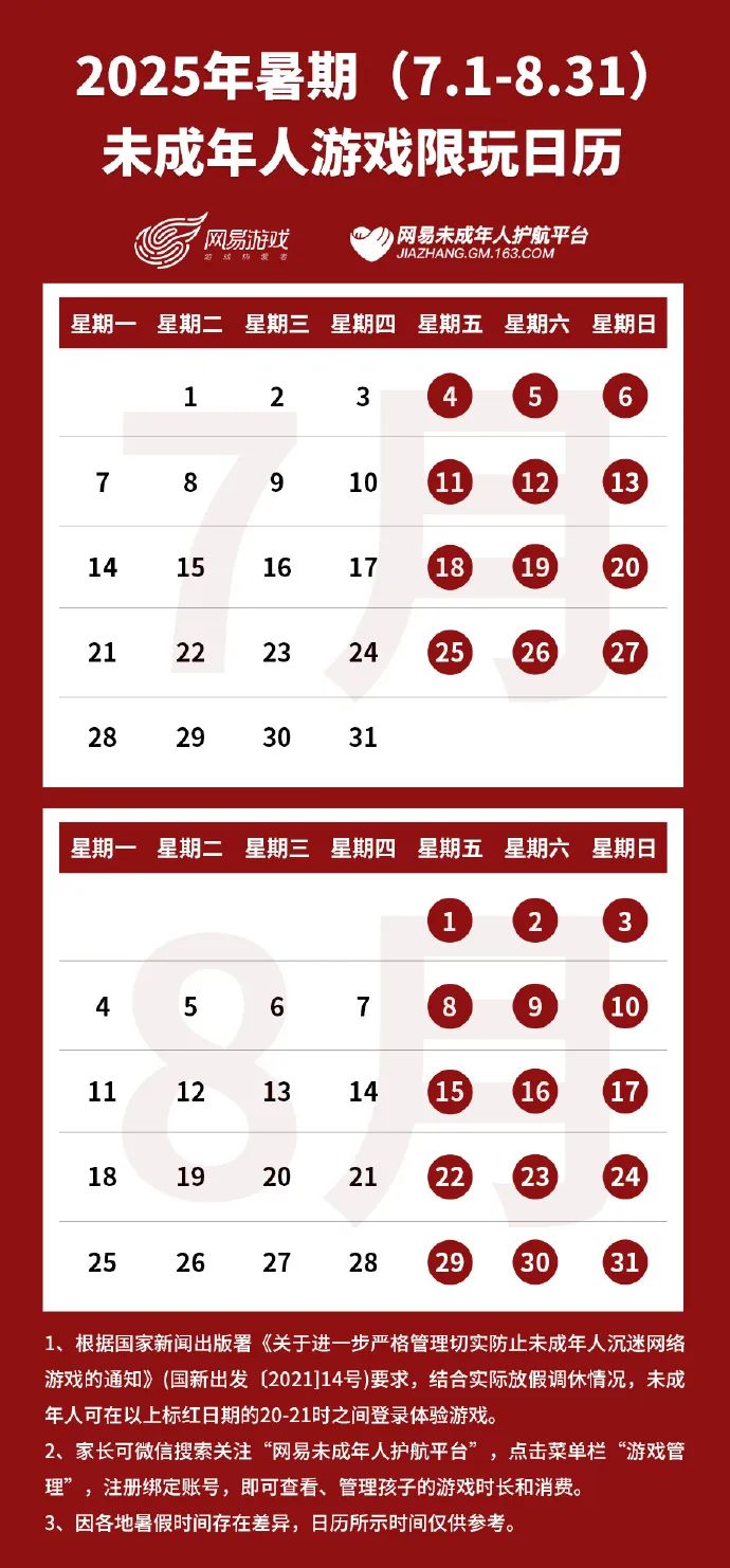 腾讯、网易最新通知：未成年人暑假游戏不超过27小时插图2