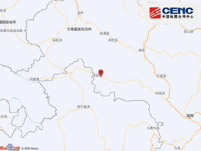 甘肃甘南州迭部县发生3.6级地震，震源深度11千米