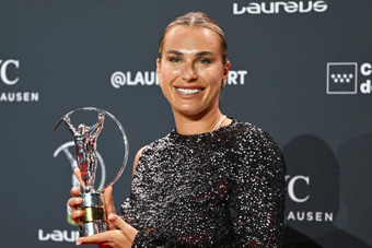 阿尔卡拉斯和萨巴伦卡当选年度最佳男、女运动员