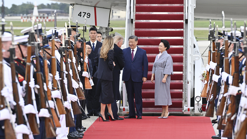 习近平抵达华盛顿对美国进行国事访问