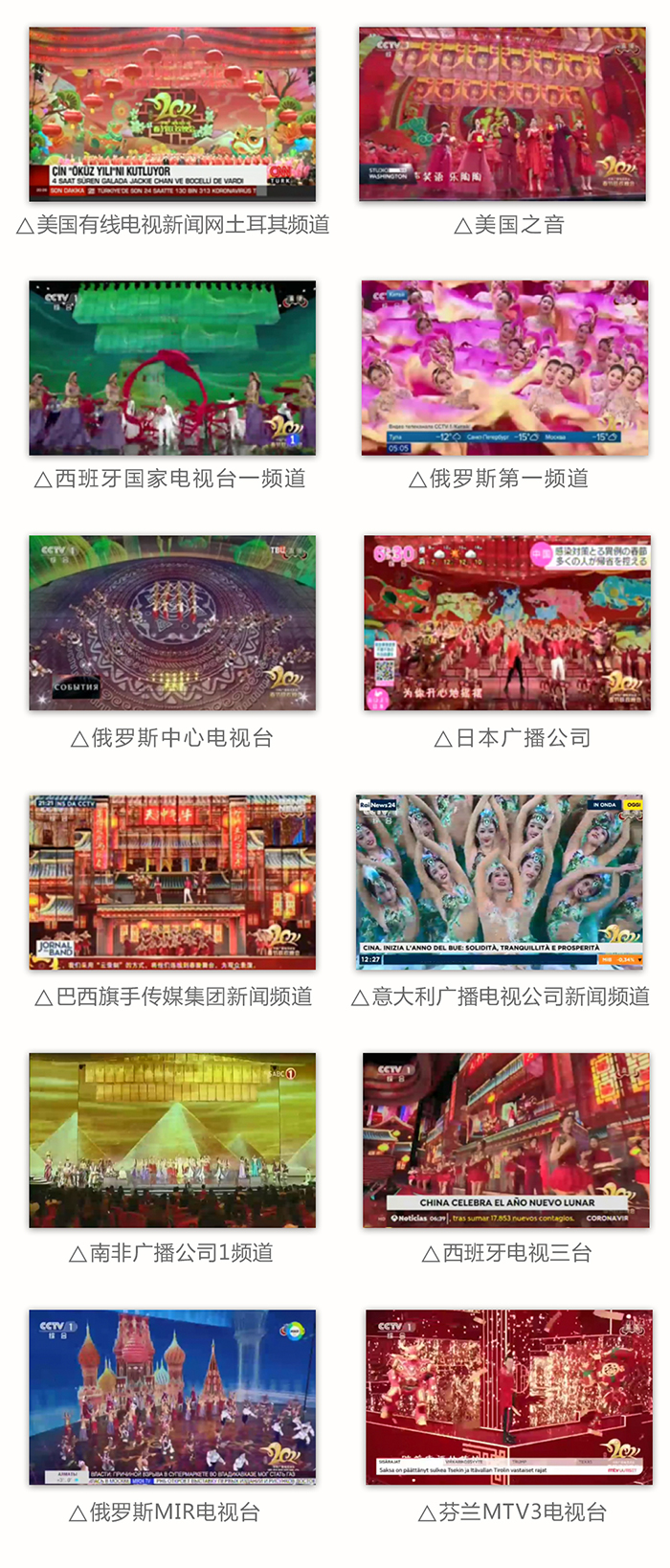 春晚新闻素材被cnn,美国之音,西班牙国家电视台,俄罗斯中心电视台