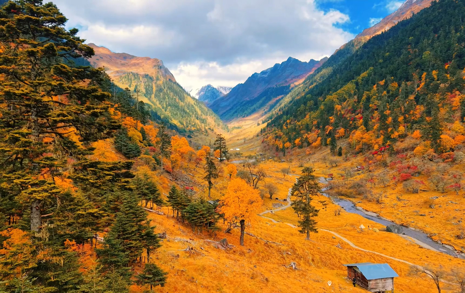 云南怒江州山林尽披绚彩