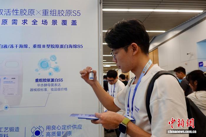 图为观众查看展品。中新社记者 刘子琳 摄