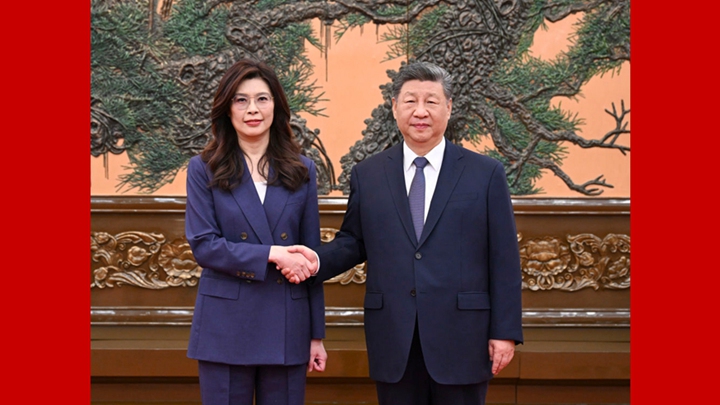 习近平总书记会见中国国民党主席郑丽文