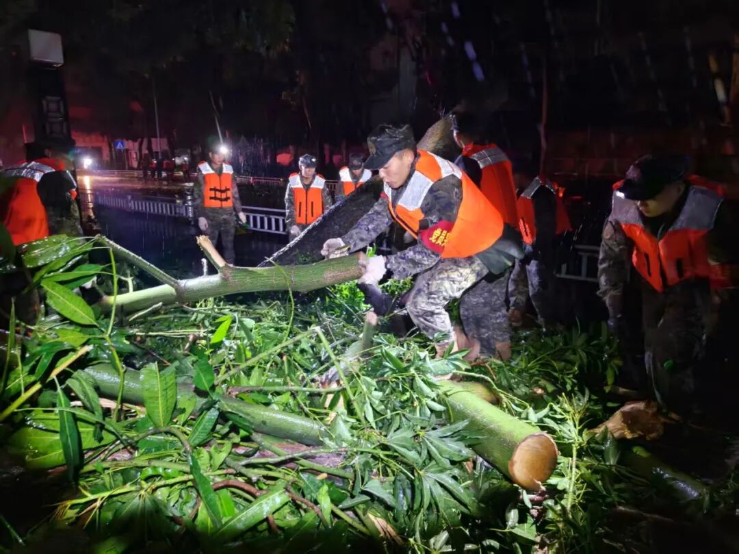 台风“麦德姆”过境，子弟兵迅速出动