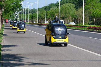 北京自动配送车上路测试运营
