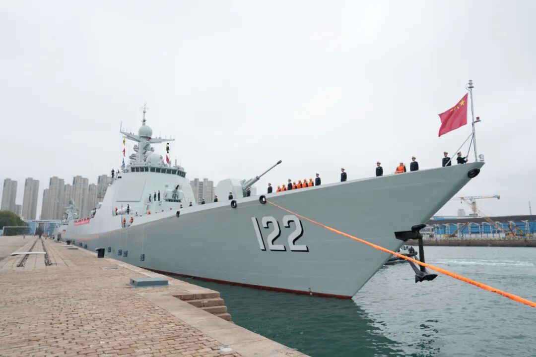 唐山舰,大庆舰,太湖舰,起航区别，唐山舰 052d