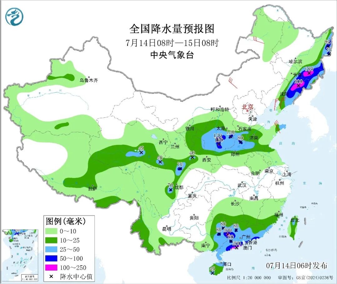 雨很大，“巴威”继续影响东北！西北华北局地也有大暴雨！