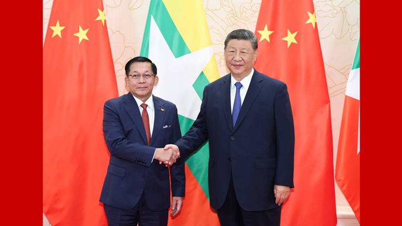 习近平会见缅甸代总统敏昂莱