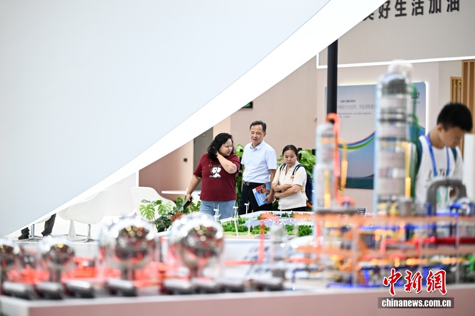 图为观众在国家能源集团展台参观。 中新网记者 李骏 摄
